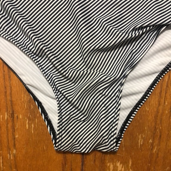 Plus swim bottoms — navy and white stripes - Picture 2 of 6